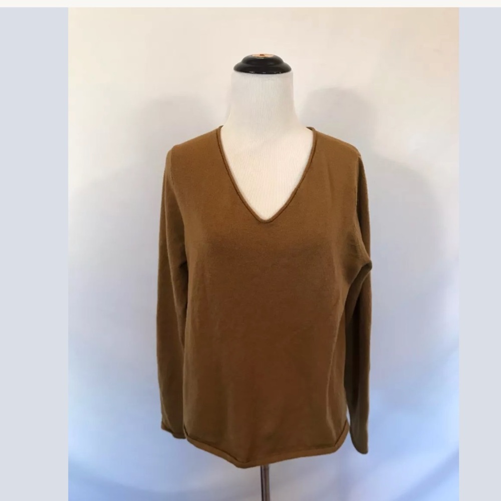 Eileen Fischer Merino Wool V-neck Sweater - Picture 1 of 6
